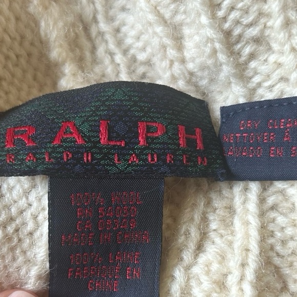 RALPH Ralph Lauren 100%Wool Cream Hat - Picture 4 of 8